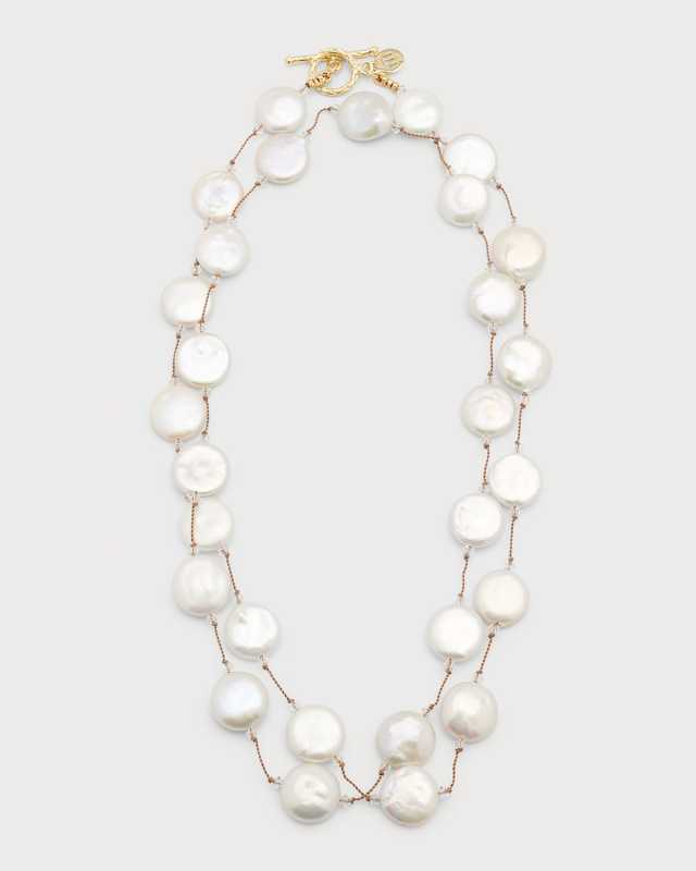 White FW Coin Pearl 18k/SS T